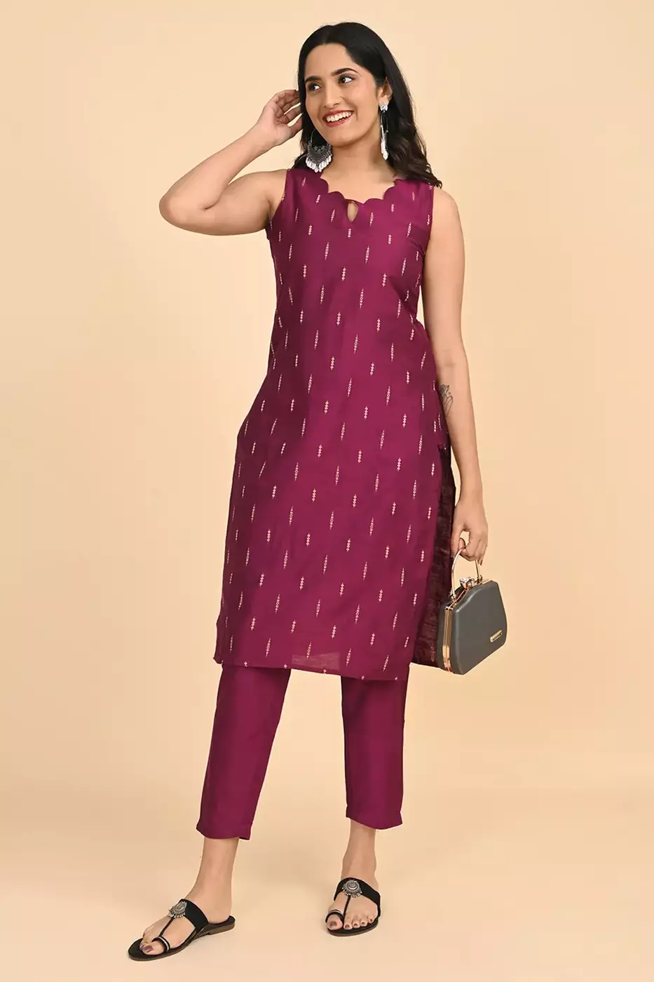 Women Ethnic Trousers - Pink