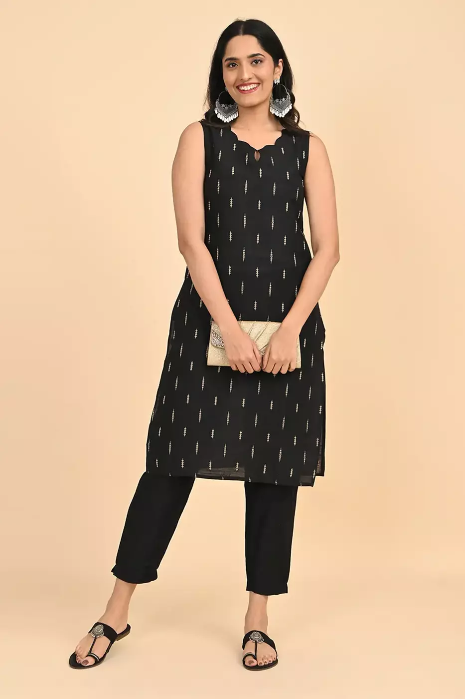 Women Ethnic Trousers - Black