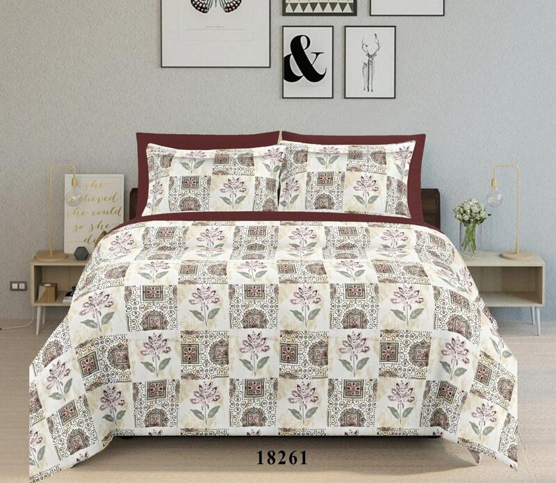 Rose Garden King Size Bedsheet | 100% Premium Cotton