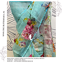 PURE LINEN SAREE  YBRSLIN23438