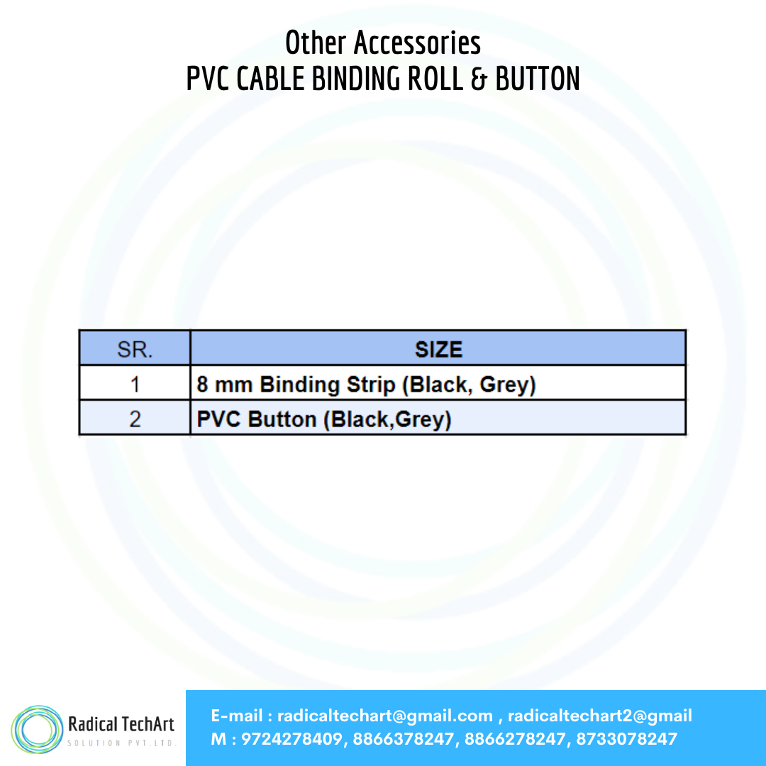 Pvc cable binding roll & button