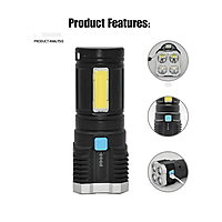Zigdeal USB Rechargeable Flashlight – Bright LED Torch | Portable | Emergency Light