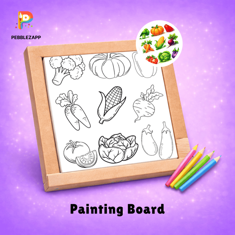 cute vegetables coloring