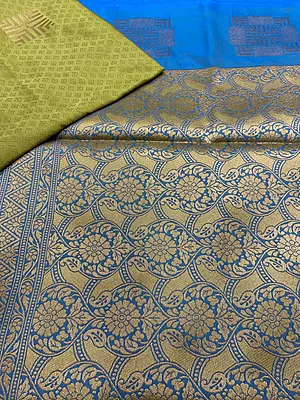 ?? Elegant Mustard & Royal Blue Soft Silk Saree ??A beautiful blend of traditional charm and modern elegance