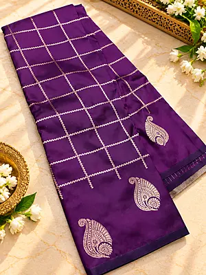 ? Royal Purple Zari Silk Rich royal purple silk with an elegant sheen