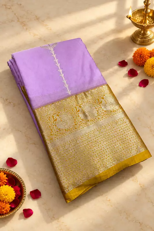 ? Lavender Purple Silk Saree