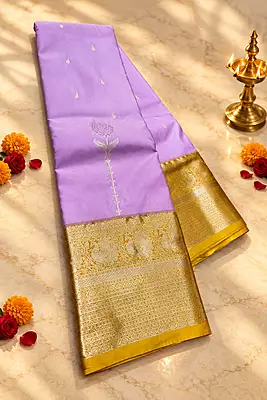 ? Lavender Purple Silk Saree