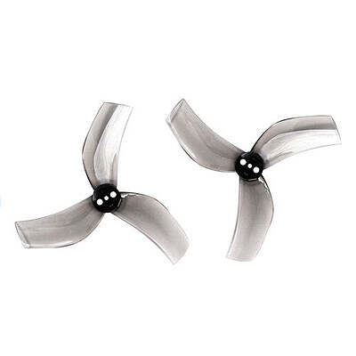 Drone Propeller D63 Cinewhoop Props 3 Blade 63.5mm 1.5mm Shaft Pitch 3" Clear Gray (4 Pair CW+CCW)