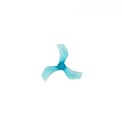 Drone Propeller 40mm 1635 3 Blade 1.5mm Shaft Pitch 3.5" Clear Blue (4 Pair CW+CCW)