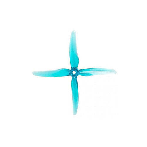 129.75mm 51455 4 Blade Hurricane Propeller 5mm Shaft Pitch 3.86" Clear Blue (2 Pair CW+CCW)