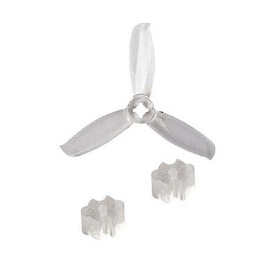 77.06mm 3028 3 Blade Windancer Propeller 1.5mm M5 Shaft Pitch 2.1" Clear Gray (2 Pair CW+CCW)