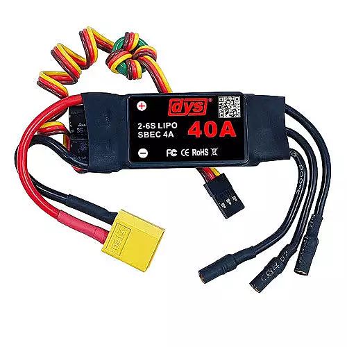 40A 2-6S Brushless ESC With 5V/4A SBEC with XT60 & 3.5mm Plug For RC Drones