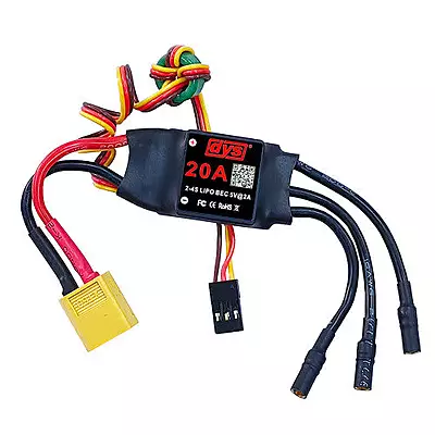 20A 2-4S Brushless ESC With 5V/2A BEC with XT60 & 3.5mm Plug For RC Drones
