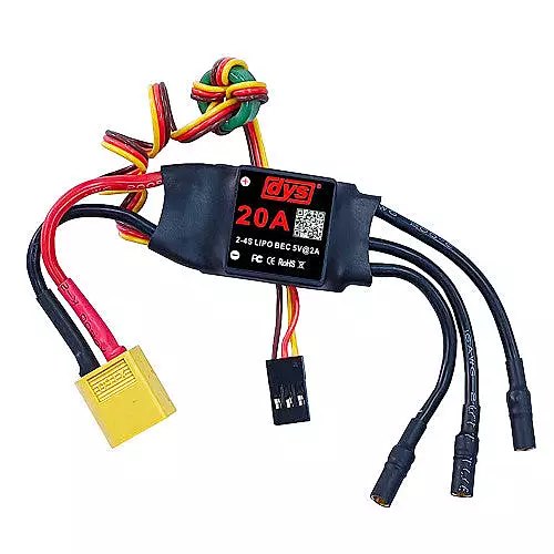 20A 2-4S Brushless ESC With 5V/2A BEC with XT60 & 3.5mm Plug For RC Drones