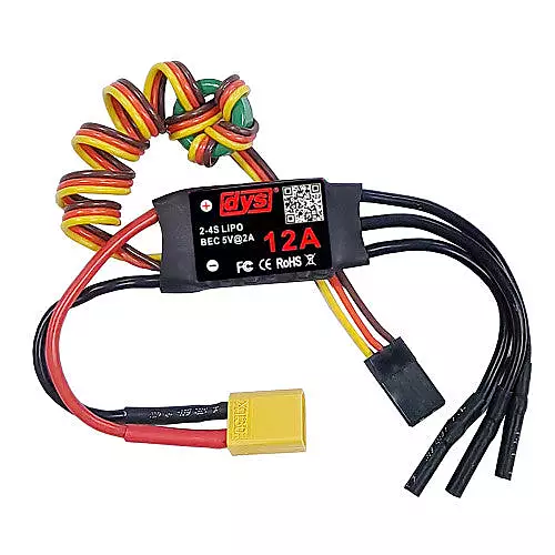 12A 2-4S Brushless ESC With 5V/2A BEC with XT30 & 2.0mm Plug For RC Drones