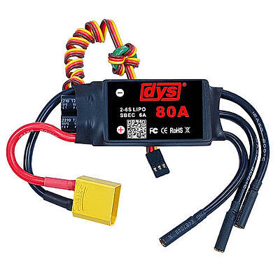 80A 2-6S Brushless ESC With 5V/6A SBEC with XT90 & 4.0mm Plug For RC Drones