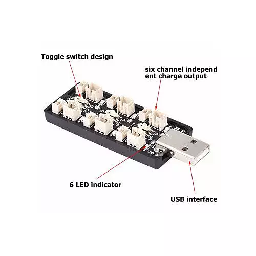 1S 3.7V/4.20V LiPo Battery USB Charger