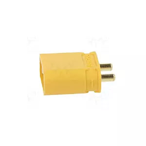 Amass XT30AW-M – XT30AW Male Connector (Gold-Plated, Yellow)