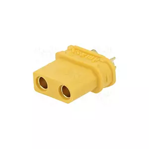 Amass XT30UW-F.G.Y – XT30UW Female Connector (Gold-Plated, Yellow)