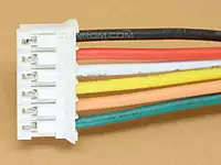 6 pin JST PH, 2mm, Teflon PTFE 24/7/32, One side Female 15cm wire