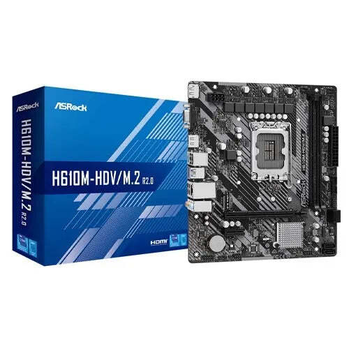 ASRock H610M-HDV/M.2 R2.0 Intel H610 Micro-ATX Motherboard