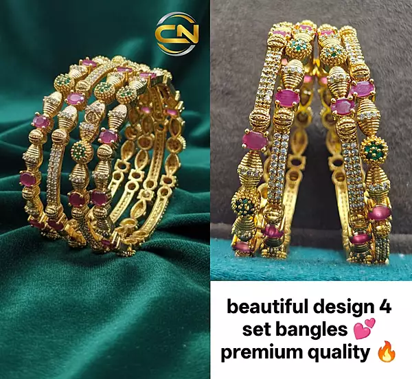 4 set stone bangles ?