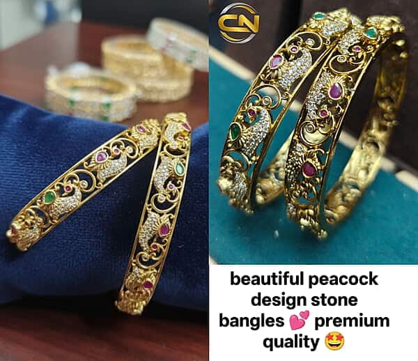 peacock design stone bangles ?