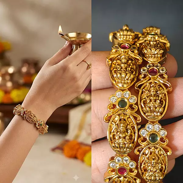 beautiful lakshmi devi design bangles ?