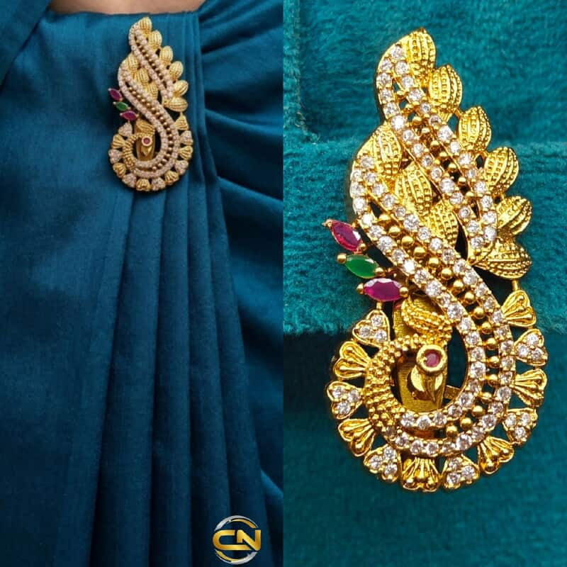 peacock design saree pin ?