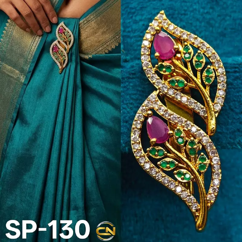 leaf saree pin?