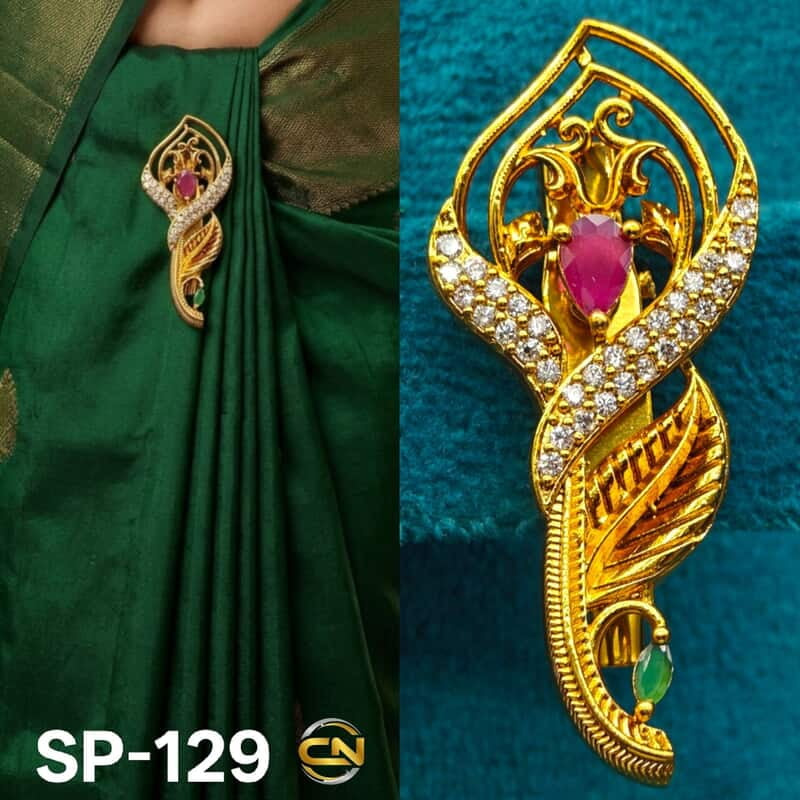 leaf design saree pin ?