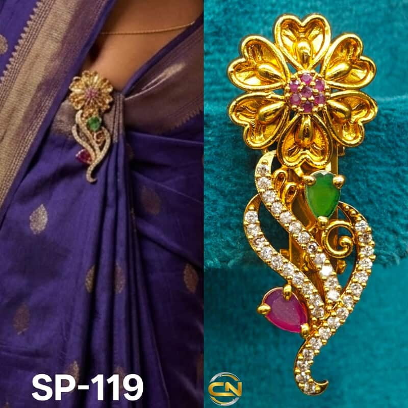 flower design saree pin ?