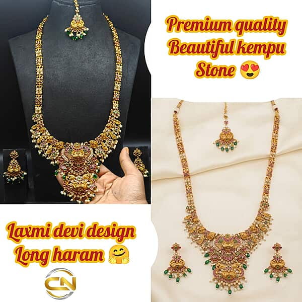 Kempu stone laxmi devi design long haram ?