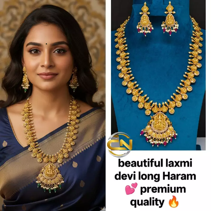 laxmi devi gold polish haram