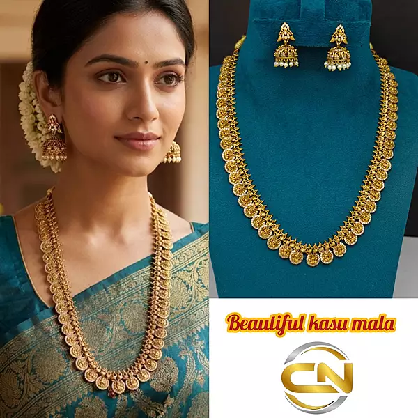 beautiful long Kasu mala