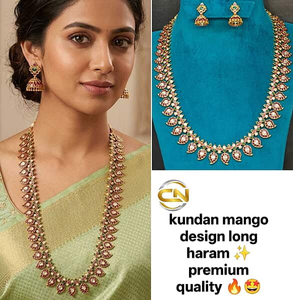 kundan mango design long haram ✨