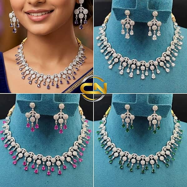 white rhodium necklace