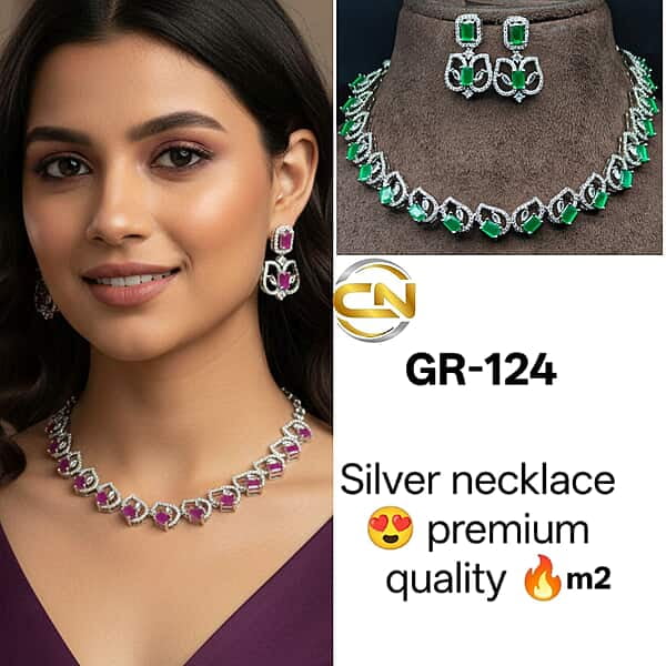 Stones silver necklace ?