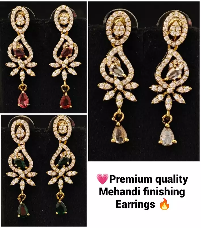 Mehandi finishing earrings