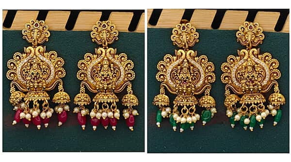 premium quality lakshmi devi earrings