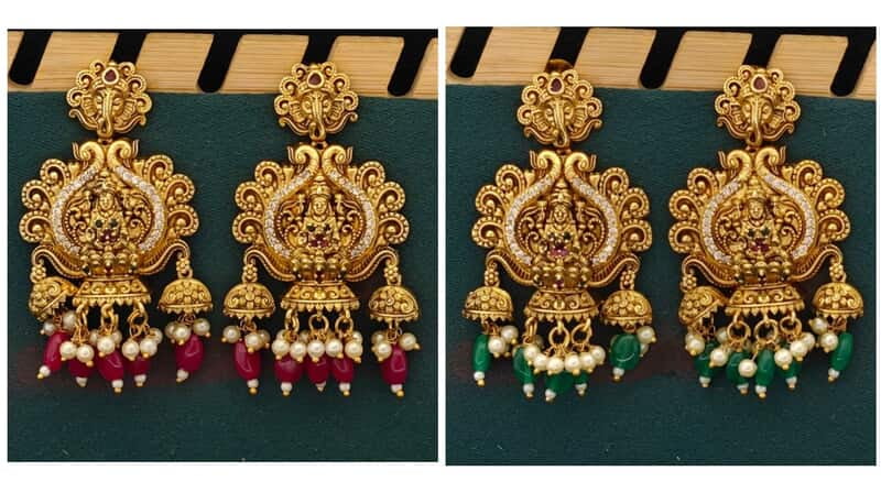 premium quality lakshmi devi earrings
