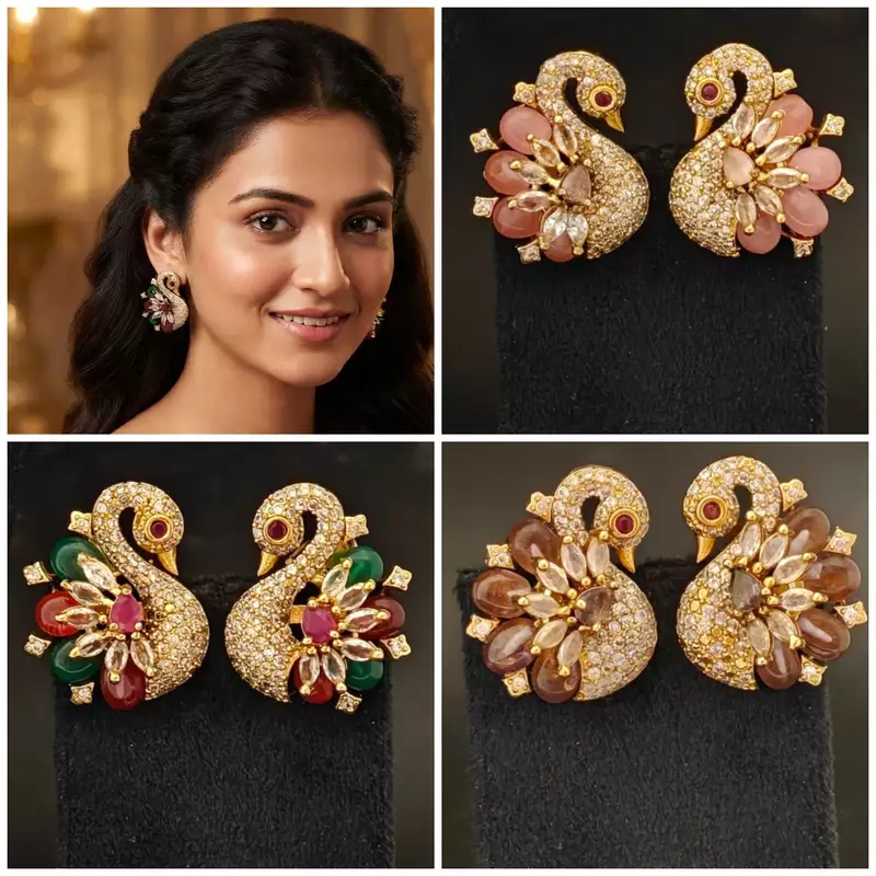 beautiful peacock earrings