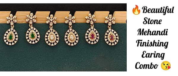 Mehandi finishing earings combo
