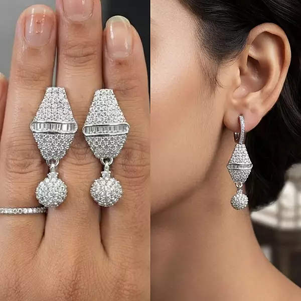 beautiful silver earrings