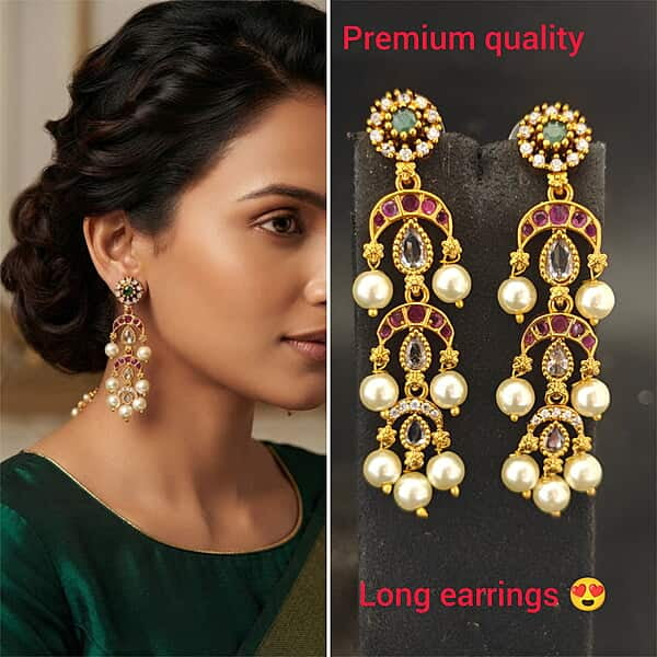 long earrings with stones?