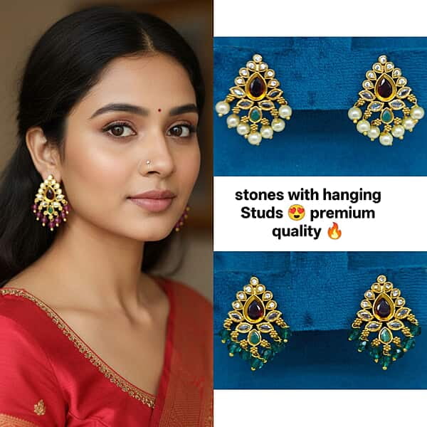 stones with hanging Studs