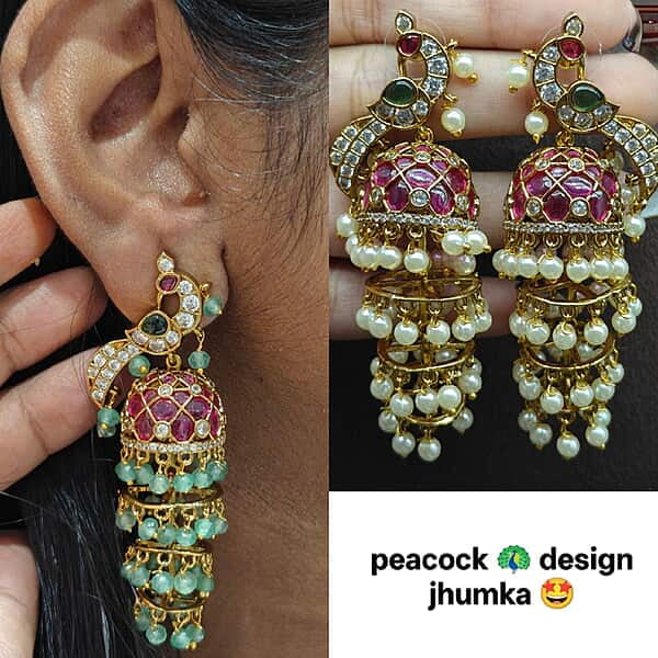 peacock ? design jhumki