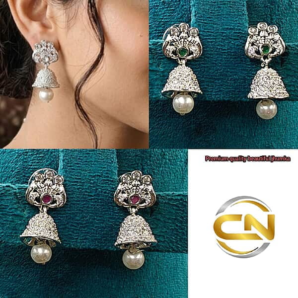 white jhumka