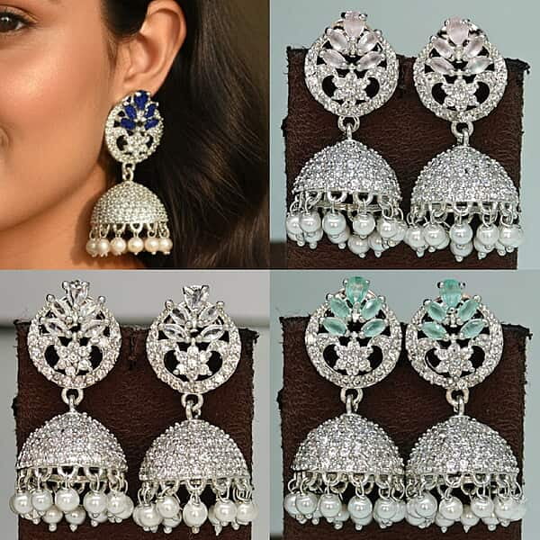 Silver jhumka ?