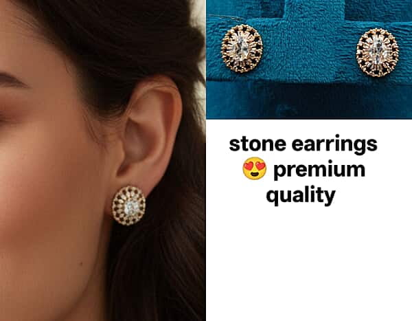 Stone earrings